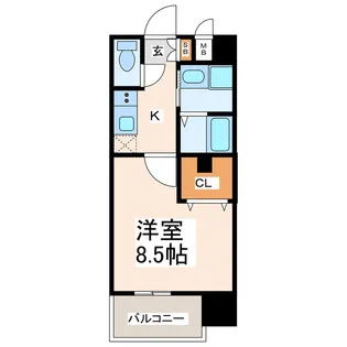 グランパーク新大江【6階】の間取り
