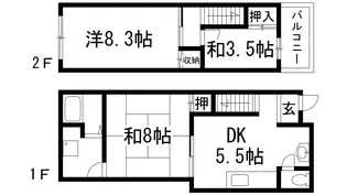 兵庫県宝塚市小浜5【一戸建】の間取り