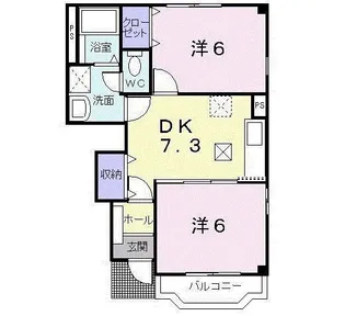 グランドールセレノB【1階】の間取り