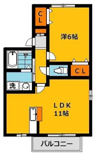 イーストヒルズ壱番館【1階】の間取り