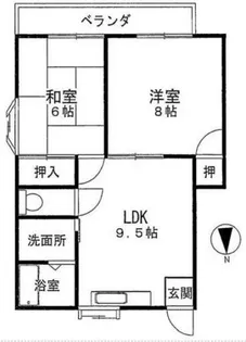 エンゼルハイツB【2階】の間取り