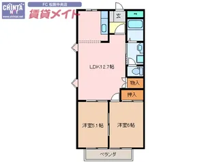 セピアガーデンI【2階】の間取り