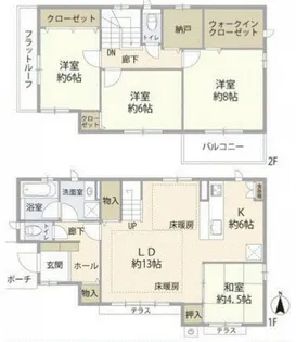 東京都日野市多摩平4【一戸建】の間取り