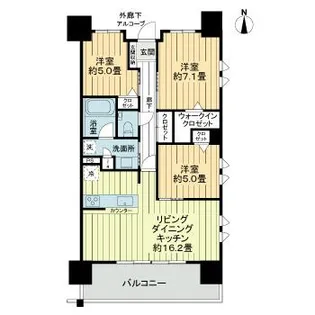 ライオンズ浦添城間グランテラス【15階】の間取り