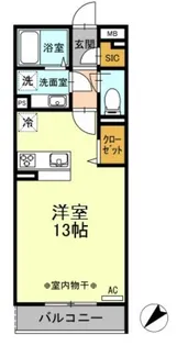 東京都日野市東豊田1【アパート】の間取り