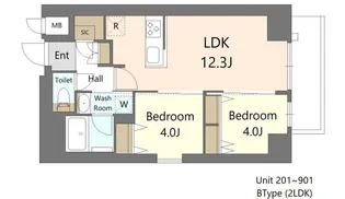 S-RESIDENCE王子enable【9階】の間取り