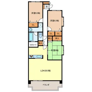 ドムス喜兵衛 風の棟【2階】の間取り