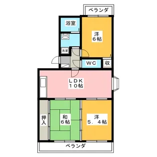 セントラルハイツ【2階】の間取り