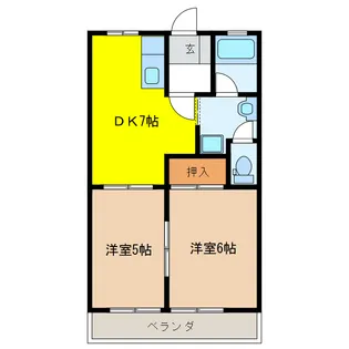 オリンピア D【2階】の間取り