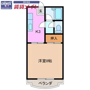 レジデンスタイコー【4階】の間取り