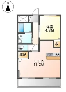 ジェルムKoMeTaKe【2階】の間取り
