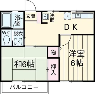 バイオレットA【1階】の間取り