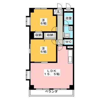 Peach花の家【6階】の間取り