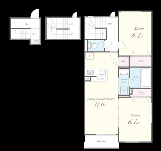 メゾン・デ・クール【3階】の間取り