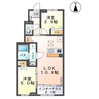 ボンヌール【1階】の間取り