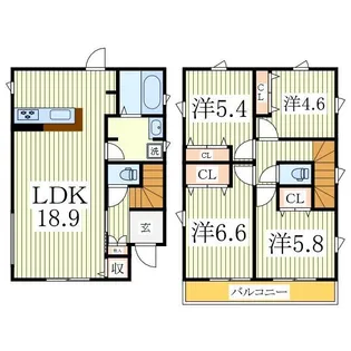 千葉県柏市増尾5【一戸建】の間取り