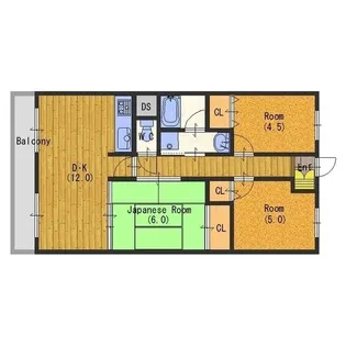 グリーンゲート清玄【3階】の間取り