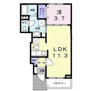 グランメゾン 東高崎I【1階】の間取り
