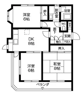 パールハウス1号棟【2階】の間取り