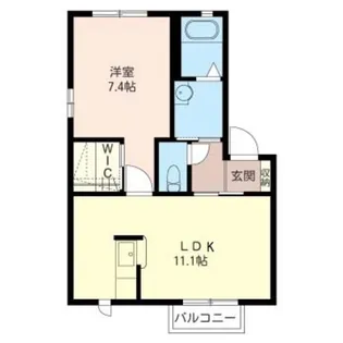 ヴィラ・ポレールB【2階】の間取り