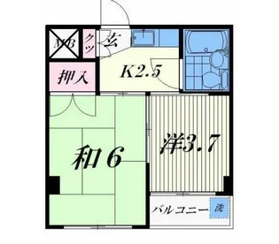 CASA戸越公園【2階】の間取り