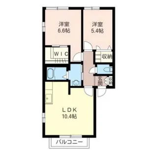 2LDKの間取り画像