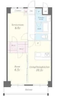 チェスナット西大島【3階】の間取り