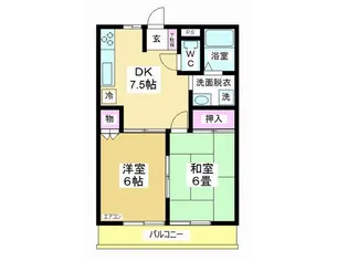 ソレアード中富【3階】の間取り