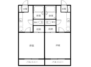 グリーンビラK-1【2階】の間取り