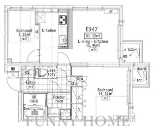 東京都世田谷区上馬3【マンション】の間取り