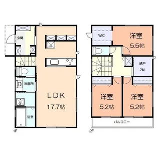 神奈川県厚木市温水西2【一戸建】の間取り