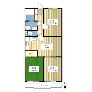 サンクレストKAWADA1【3階】の間取り