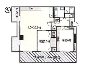 アシスト第8富山マンション【6階】の間取り