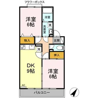 ヒルサイドタウンA【1階】の間取り