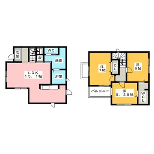 愛知県小牧市新町2【一戸建】の間取り