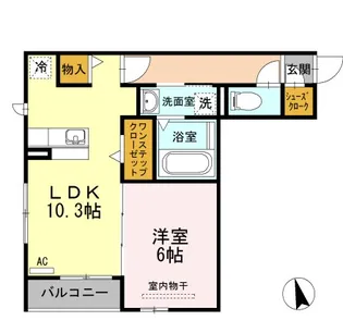 エポラール東別院【1階】の間取り