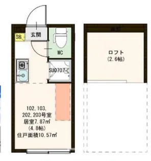 ハーモニーテラス池袋本町III【2階】の間取り