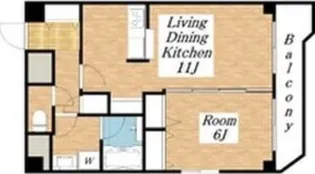 コーポ安田【6階】の間取り