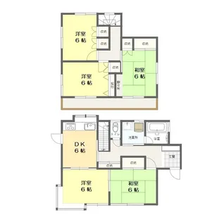 福島県郡山市大槻町字原田北【一戸建】の間取り