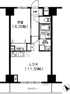 S-FORT船橋塚田【6階】の間取り
