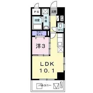 アンドーバーテラス識名【1階】の間取り