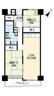 UR武庫川【12階】の間取り