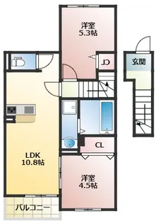 Y’sテラス【2階】の間取り