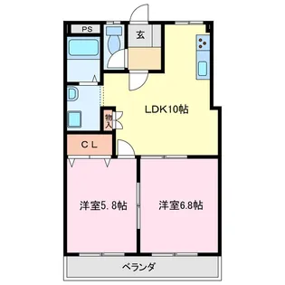 ハウスオブサンタ【3階】の間取り