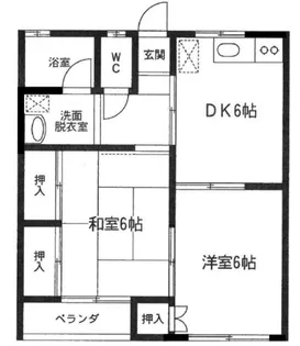アイダハイツII【1階】の間取り