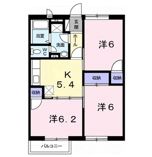 フローラルYM【2階】の間取り