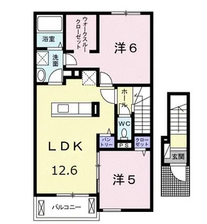 フィオーレ プリート II【2階】の間取り