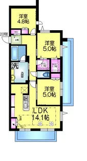 千葉県柏市若柴【マンション】の間取り