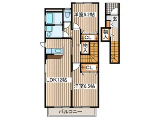 シュリエ-ル【2階】の間取り