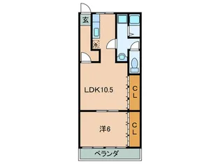 ドムール松原【5階】の間取り